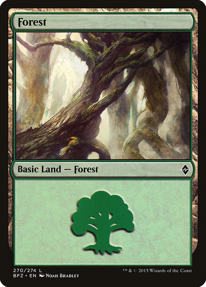 Forest (#270a) [Battle for Zendikar]