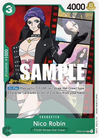 Nico Robin (OP02-037) [Paramount War Pre-Release Cards]