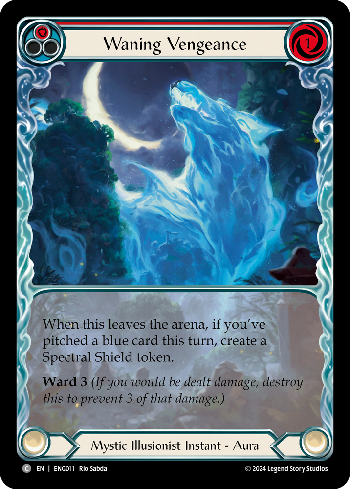 Waning Vengeance (Red) [ENG011] [Part the Mistveil Enigma Blitz Deck]