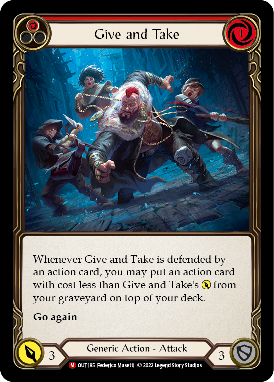Give and Take [OUT185] (Outsiders) Rainbow Foil