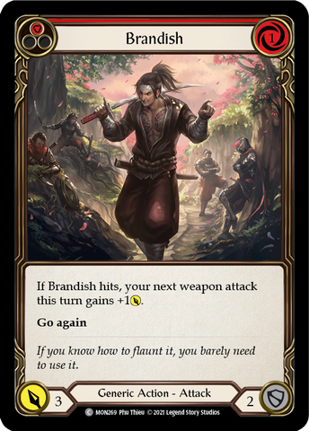 Brandish (Red) [MON269-RF] (Monarch) 1st Edition Rainbow Foil