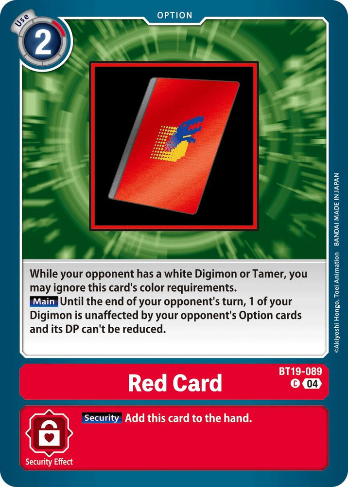 Red Card [BT19-089] [Release Special Booster 2.0]