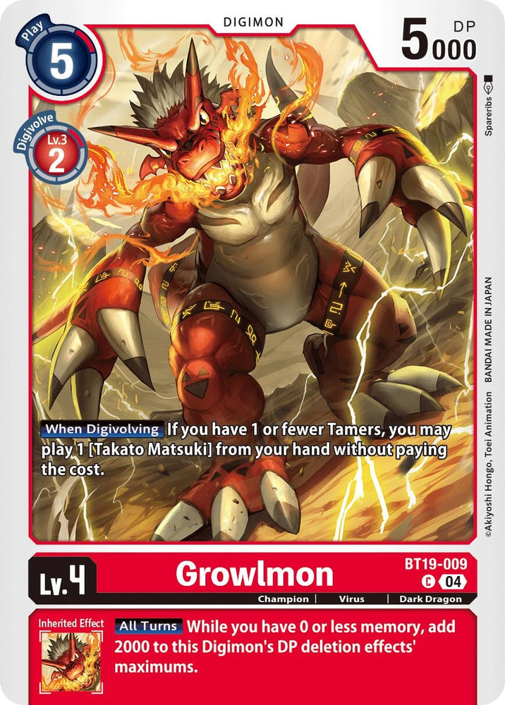 Growlmon [BT19-009] [Release Special Booster 2.0]