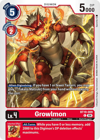 Growlmon [BT19-009] [Release Special Booster 2.0]