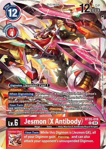 Jesmon [BT20-019] (X Antibody) [Release Special Booster 2.0]