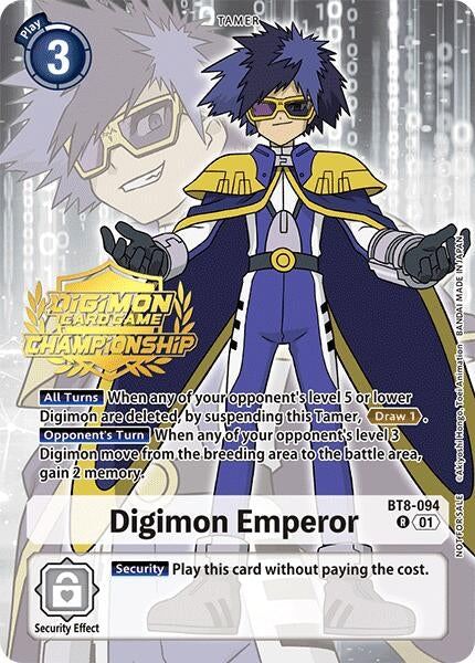 Digimon Emperor (Championship 2024 Gold Stamp Card Set) (BT8-094 R) (New Awakening)