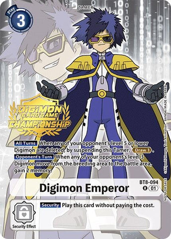 Digimon Emperor (Championship 2024 Gold Stamp Card Set) (BT8-094 R) (New Awakening)