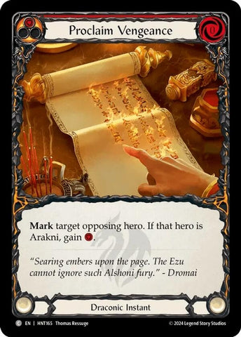 Image for Proclaim Vengeance (HNT165) (The Hunted) - Flesh and Blood TCG