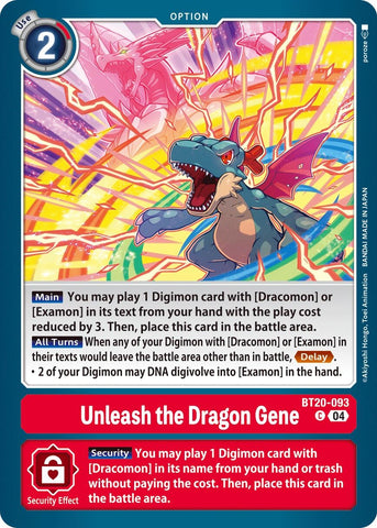 Unleash the Dragon Gene [BT20-093] [Release Special Booster 2.0]