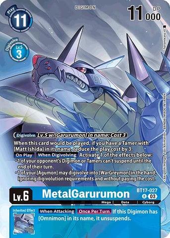 MetalGarurumon (Omnimon Binder Set) (BT17-027 R) (Secret Crisis)