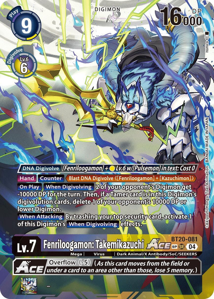 Fenriloogamon: Takemikazuchi ACE [BT20-081] (Textured) [Release Special Booster 2.0]