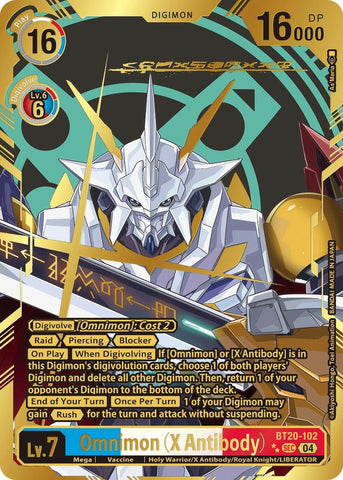 Omnimon [BT20-102] (X Antibody) (Textured) [Release Special Booster 2.0]