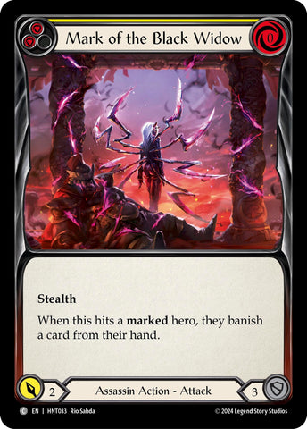 Image for Mark of the Black Widow (Yellow) (HNT033) (The Hunted) - Flesh and Blood TCG