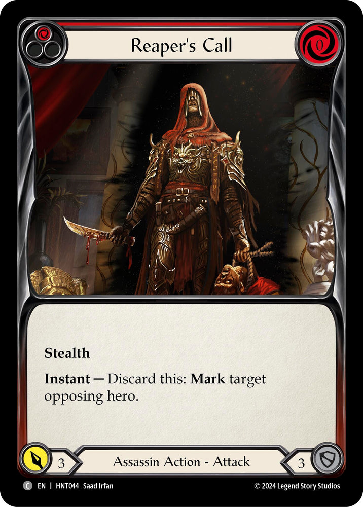 Image for Reaper's Call (Red) (HNT044) (The Hunted) - Flesh and Blood TCG