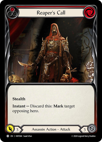 Image for Reaper's Call (Red) (HNT044) (The Hunted) - Flesh and Blood TCG