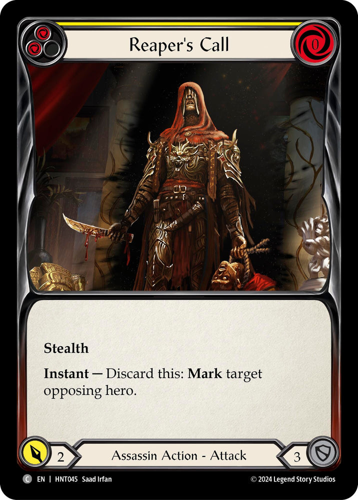 Image for Reaper's Call (Yellow) (HNT045) (The Hunted) - Flesh and Blood TCG