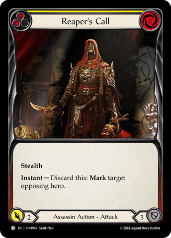 Image for Reaper's Call (Yellow) (HNT045) (The Hunted) - Flesh and Blood TCG