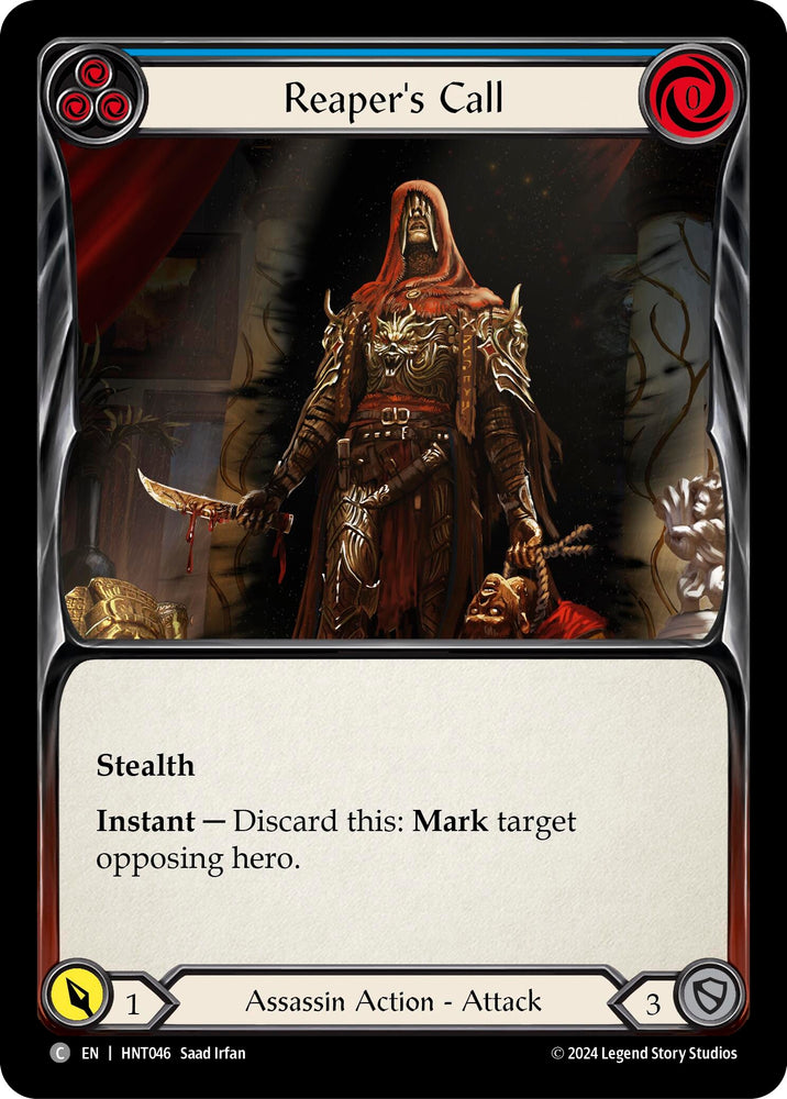 Image for Reaper's Call (Blue) (HNT046) (The Hunted) - Flesh and Blood TCG