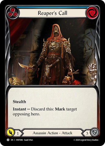Image for Reaper's Call (Blue) (HNT046) (The Hunted) - Flesh and Blood TCG