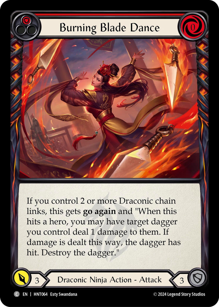 Image for Burning Blade Dance (Red) (HNT064) (The Hunted) - Flesh and Blood TCG