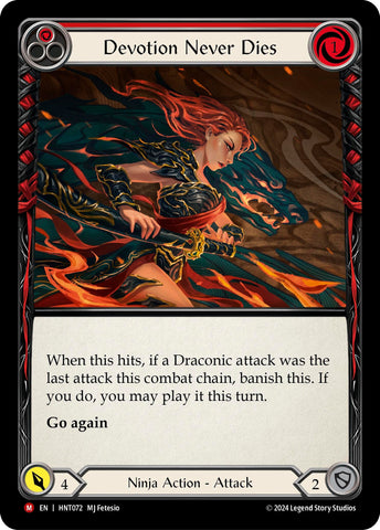Image for Devotion Never Dies (HNT072) (The Hunted) - Flesh and Blood TCG