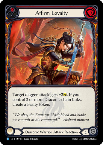 Image for Affirm Loyalty (Red) (HNT103) (The Hunted) - Flesh and Blood TCG