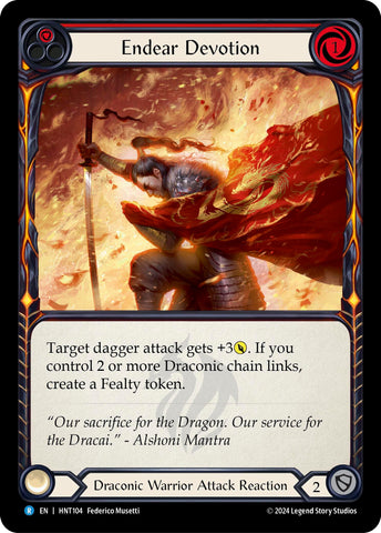 Image for Endear Devotion (Red) (HNT104) (The Hunted) - Flesh and Blood TCG