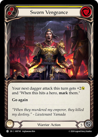 Image for Sworn Vengeance (Yellow) (HNT141) (The Hunted) - Flesh and Blood TCG