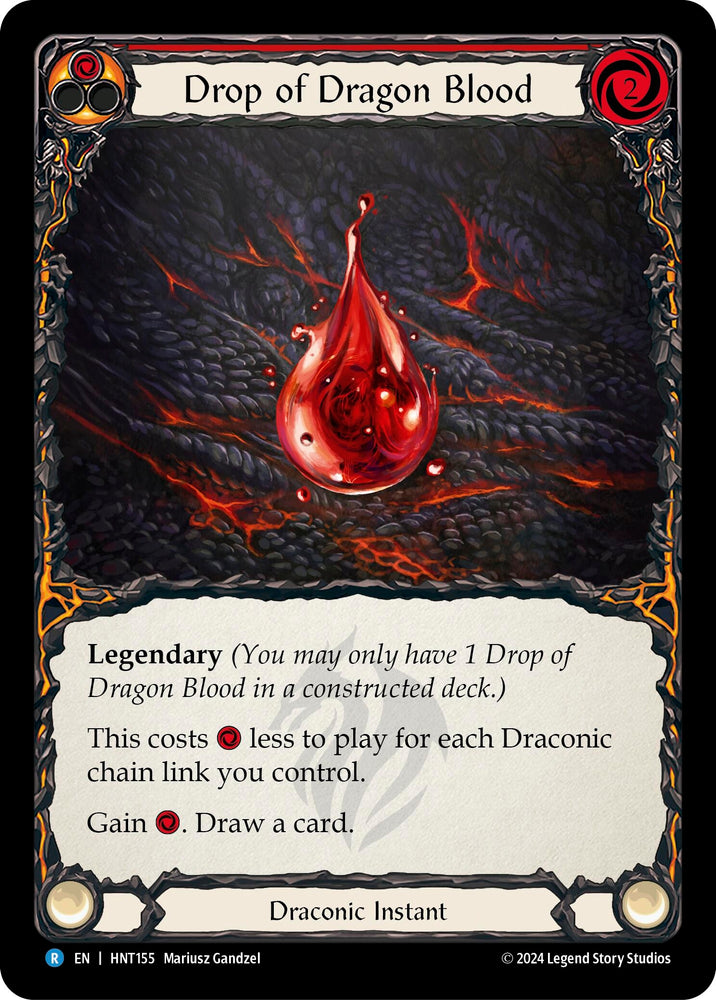 Image for Drop of Dragon Blood (Red) (HNT155) (The Hunted) - Flesh and Blood TCG
