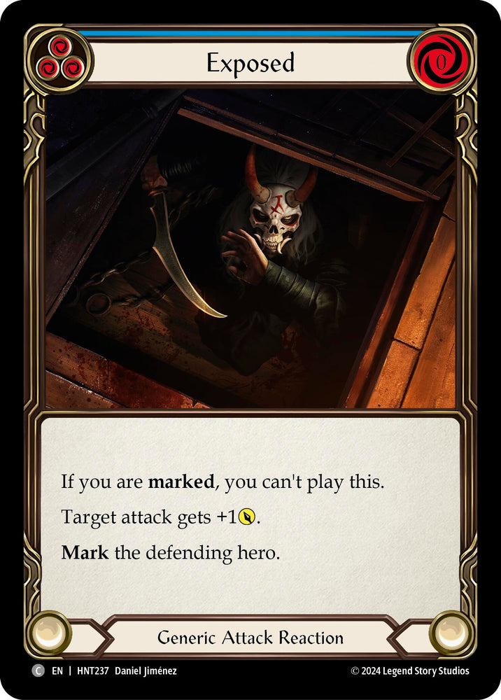 Image for Exposed (Blue) (HNT237) (The Hunted) - Flesh and Blood TCG