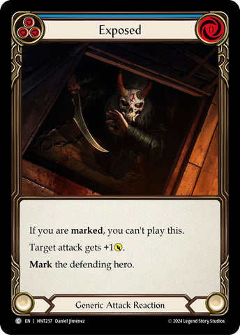 Image for Exposed (Blue) (HNT237) (The Hunted) - Flesh and Blood TCG