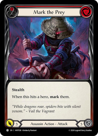 Image for Mark the Prey (Red) (HNT038) (The Hunted) - Flesh and Blood TCG
