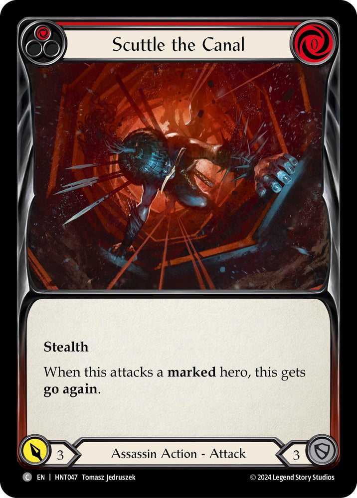 Image for Scuttle the Canal (Red) (HNT047) (The Hunted) - Flesh and Blood TCG