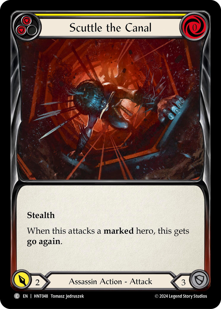 Image for Scuttle the Canal (Yellow) (HNT048) (The Hunted) - Flesh and Blood TCG