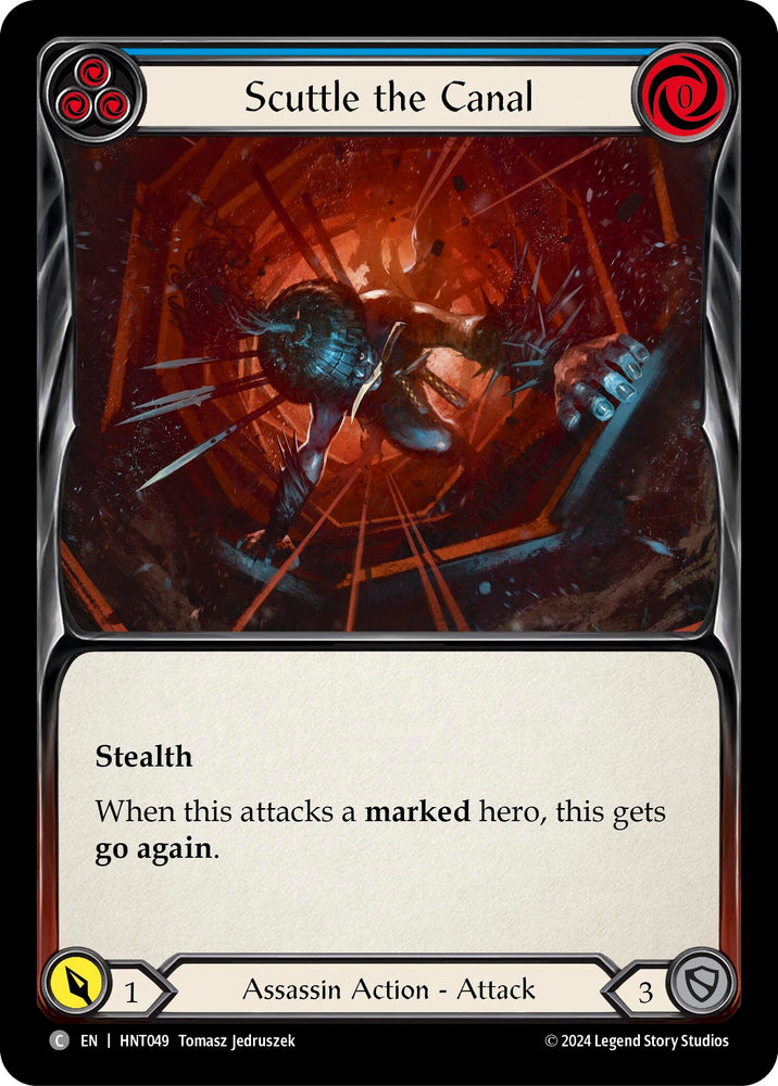 Image for Scuttle the Canal (Blue) (HNT049) (The Hunted) - Flesh and Blood TCG