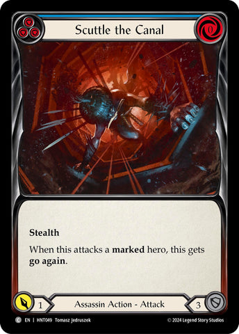 Image for Scuttle the Canal (Blue) (HNT049) (The Hunted) - Flesh and Blood TCG