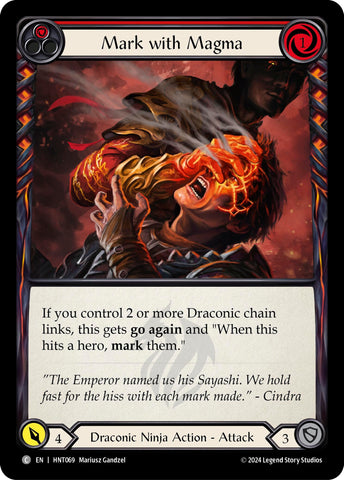 Image for Mark with Magma (Red) (HNT069) (The Hunted) - Flesh and Blood TCG