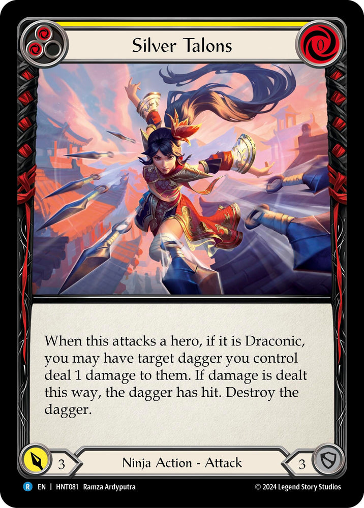 Image for Silver Talons (Yellow) (HNT081) (The Hunted) - Flesh and Blood TCG