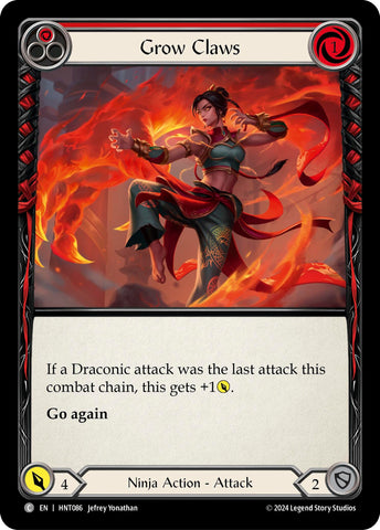 Image for Grow Claws (Red) (HNT086) (The Hunted) - Flesh and Blood TCG