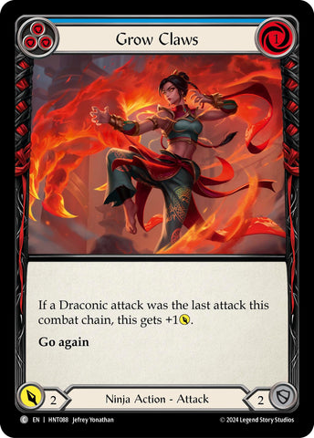 Image for Grow Claws (Blue) (HNT088) (The Hunted) - Flesh and Blood TCG