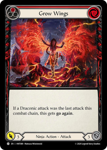 Image for Grow Wings (Red) (HNT089) (The Hunted) - Flesh and Blood TCG