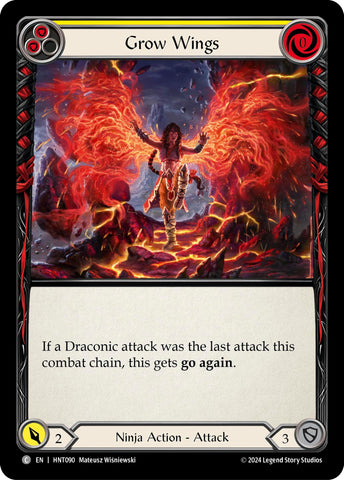 Image for Grow Wings (Yellow) (HNT090) (The Hunted) - Flesh and Blood TCG