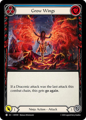 Image for Grow Wings (Blue) (HNT091) (The Hunted) - Flesh and Blood TCG