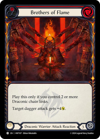 Image for Brothers of Flame (Red) (HNT107) (The Hunted) - Flesh and Blood TCG