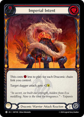 Image for Imperial Intent (Red) (HNT109) (The Hunted) - Flesh and Blood TCG