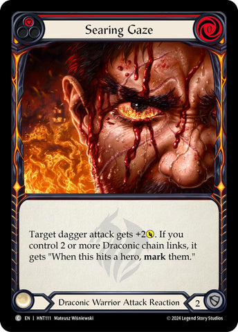 Image for Searing Gaze (Red) (HNT111) (The Hunted) - Flesh and Blood TCG