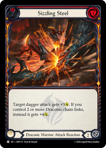 Image for Sizzling Steel (Red) (HNT113) (The Hunted) - Flesh and Blood TCG