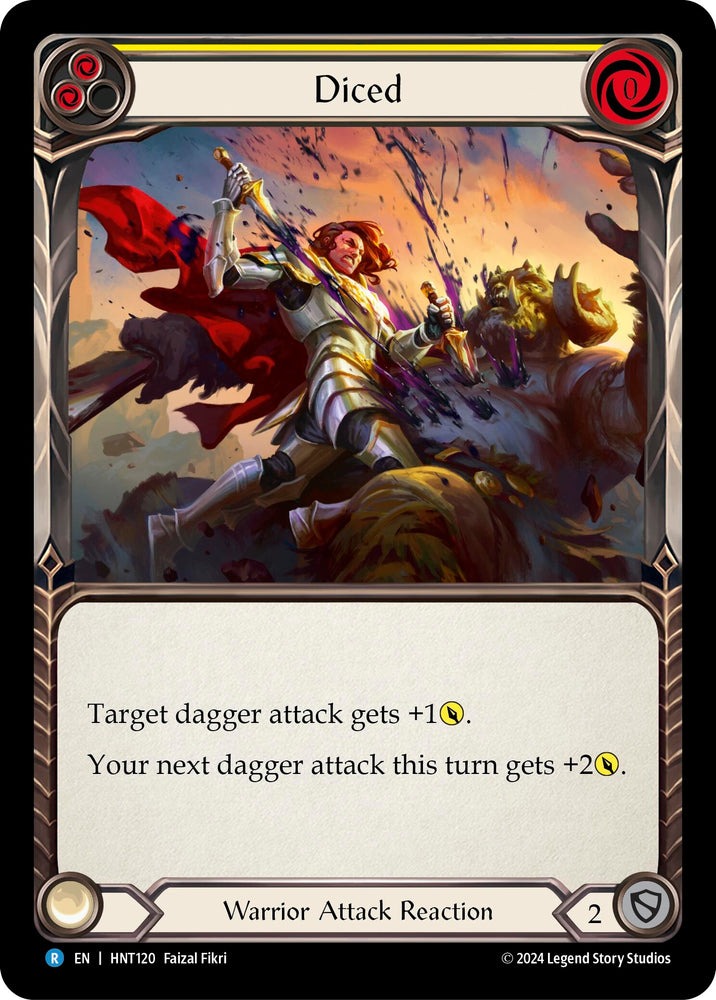 Image for Diced (Yellow) (HNT120) (The Hunted) - Flesh and Blood TCG