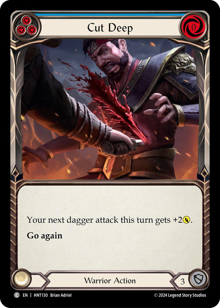 Image for Cut Deep (Blue) (HNT130) (The Hunted) - Flesh and Blood TCG