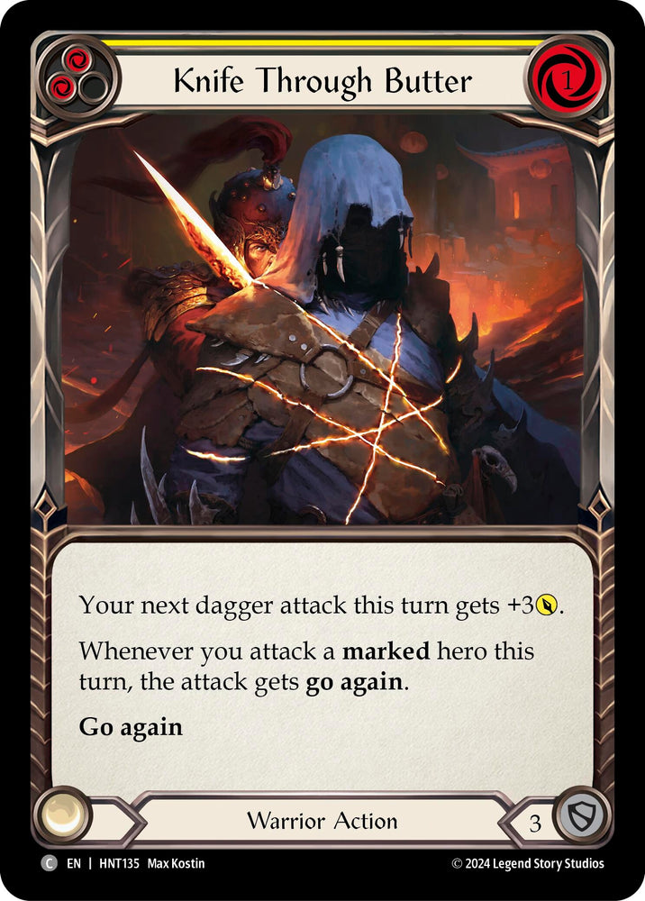 Image for Knife through Butter (Yellow) (HNT135) (The Hunted) - Flesh and Blood TCG
